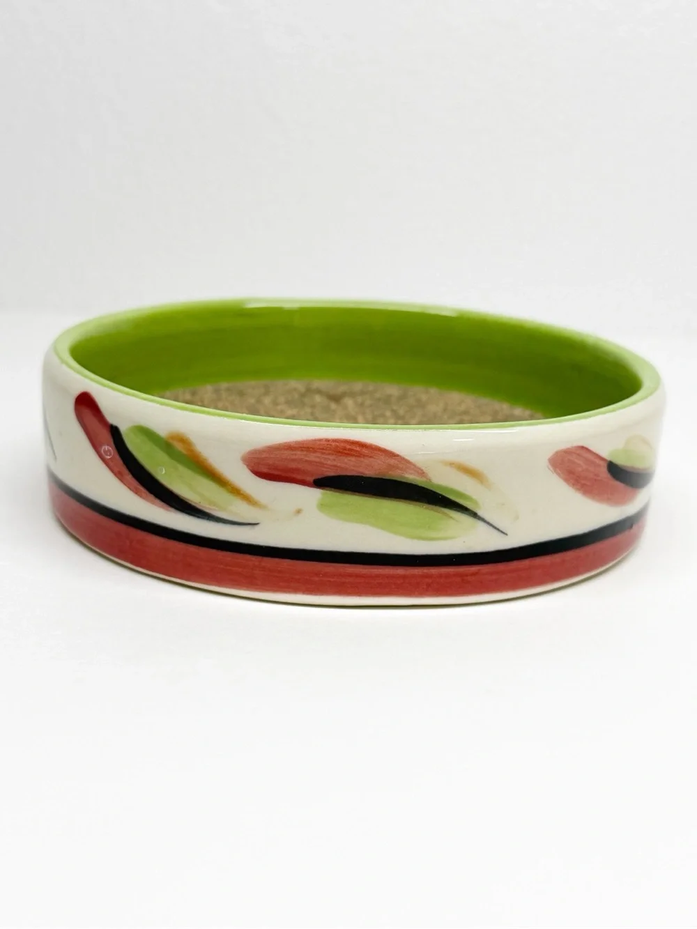 Y2K 2000 Gail Pittman Hand Painted Pottery Trinket Dish